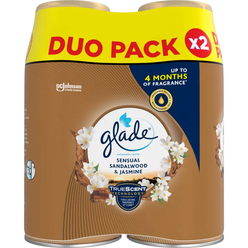 GLADE Automatic Sensual Sandalwood & Jasmine αυτόματο αποσμητικό χώρου ανταλλακτικό DUO