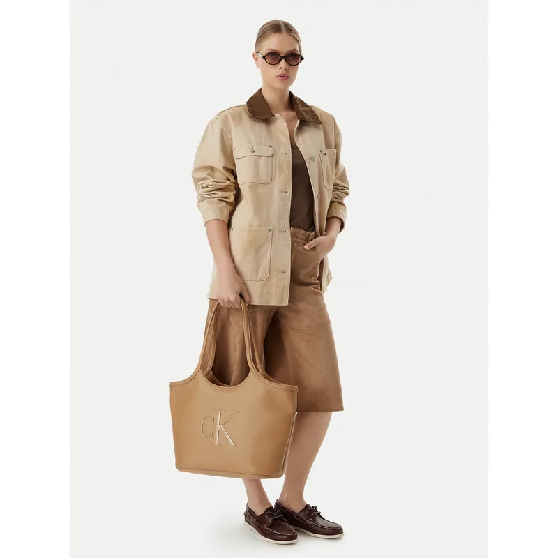 Τσάντα Calvin Klein Bold Ck LV04F3562G Μπεζ
