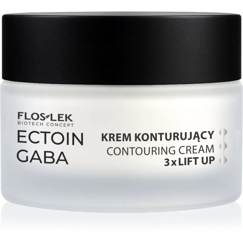FlosLek Laboratorium Ectoin Gaba Contouring Face Cream 3xLift Up ανυψωτική κρέμα για εξομάλυνση περιγράμματος 50 ml