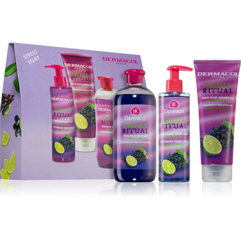Dermacol Aroma Moment Grape & Lime σετ δώρου για το μπάνιο