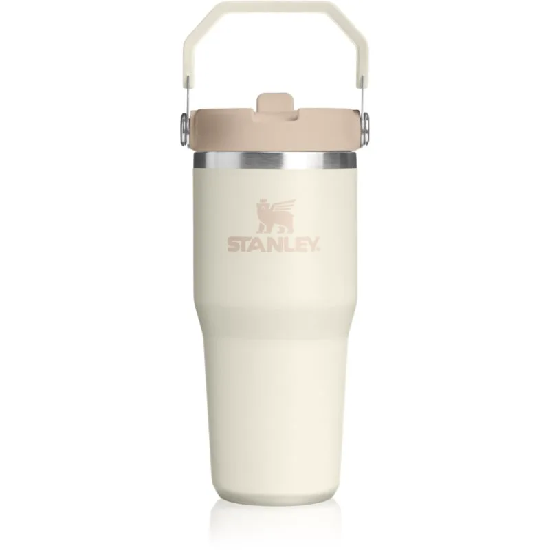 Stanley IceFlow™ Flip Straw 2.0 Tumbler θερμός από ανοξείδωτο ατσάλι Cream 410 ml