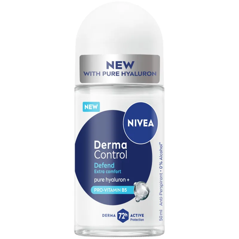 Nivea Derma Control Defend Roll-On Deodorant Γυναικείο Αντιιδρωτικό που Προστατεύει την Επιδερμίδα από Ερεθισμούς σε Μορφή Roll-On 50ml