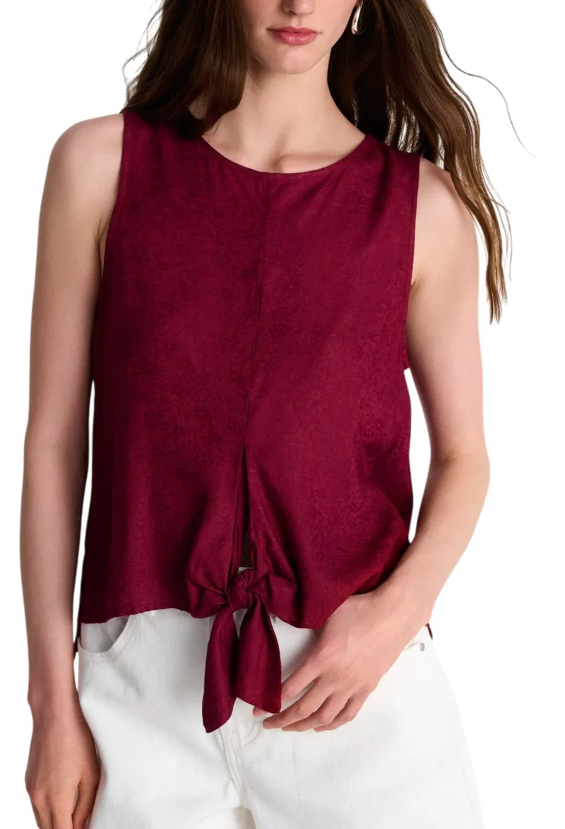 Top Ale Μονόχρωμο Με Κόμπο 8922431-BURGUNDY Γυναικείο