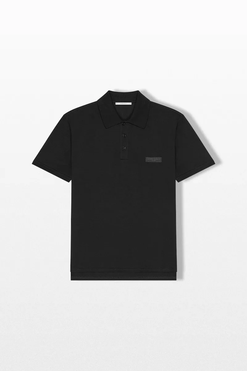 GIVENCHY Ανδρικό Μαύρο Polo with GIVENCHY Paris Gros Grain