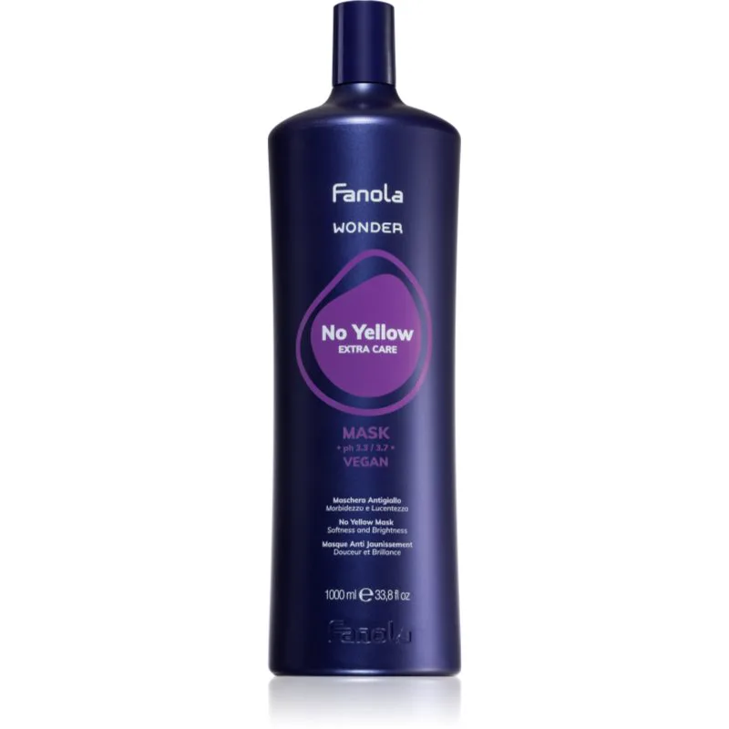 Fanola Wonder No Yellow Extra Care Mask μάσκα μαλλιών εξουδετέρωση κίτρινων αποχρώσεων 1000 ml
