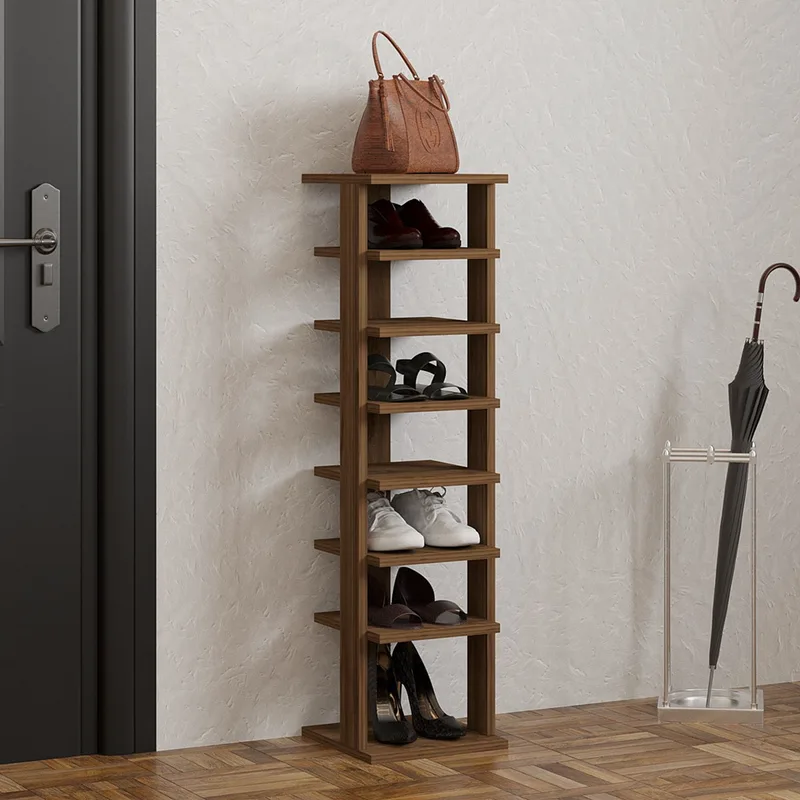 Παπουτσοθήκη Ayka - Walnut 835Puq3925 (29,6x110x29,6 cm)