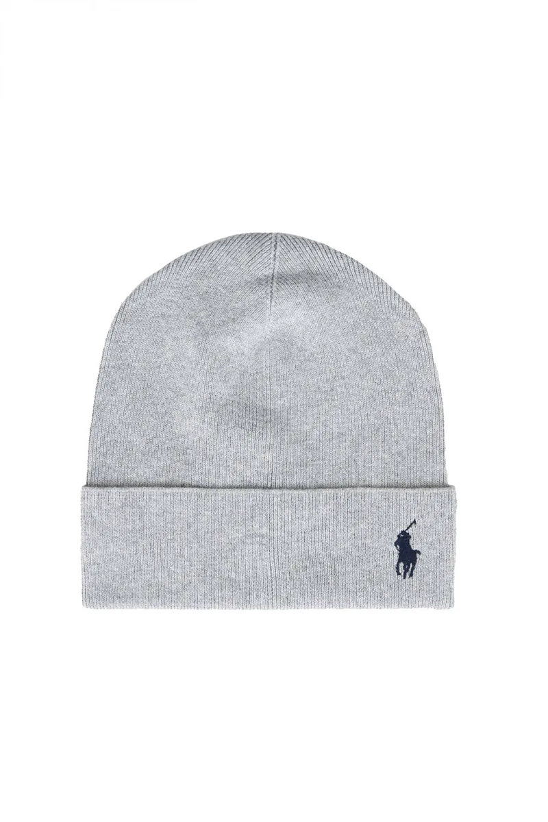 RALPH LAUREN ΣΚΟΥΦΟΣ ΠΛΕΚΤΟ LOGO ΓΚΡΙ