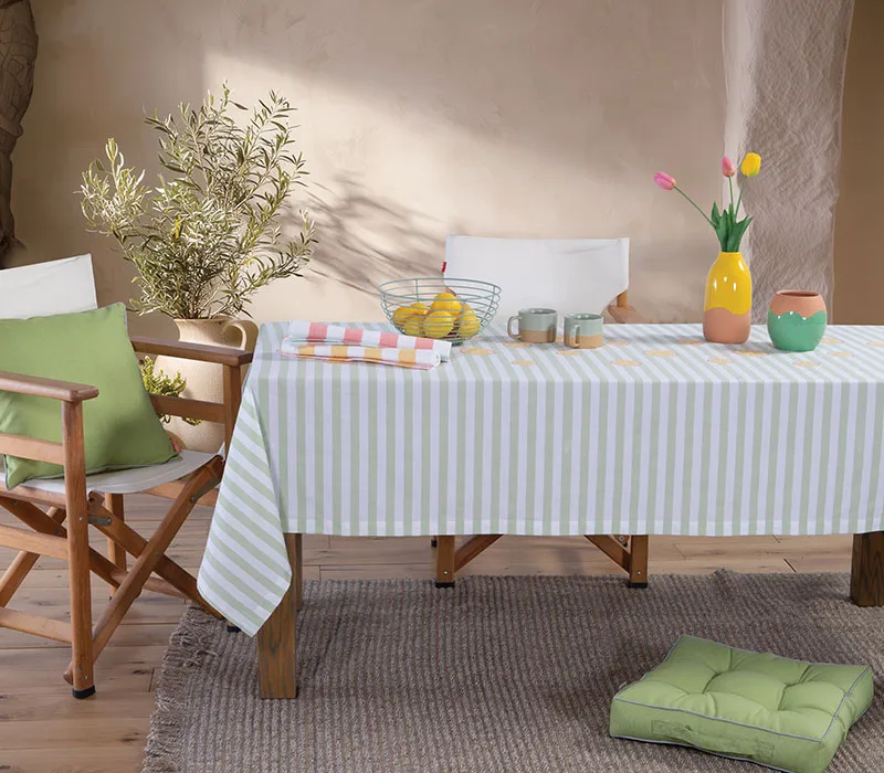 Τραπεζομάντηλο Αλέκιαστο 140x240 Nef-Nef Homeware LEMONADE Mint
