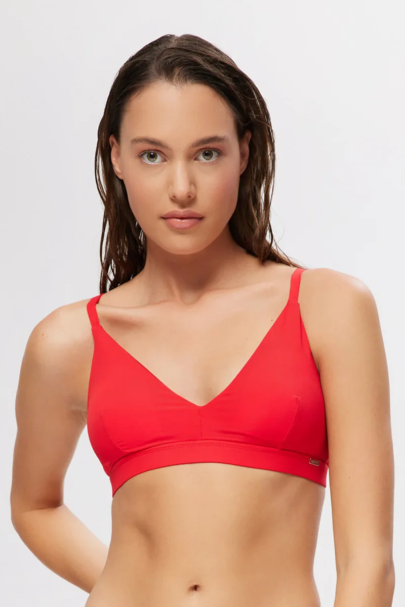 Minerva γυναικείο μαγιό bikini top τριγωνάκι με μεταλλικό κούμπωμα "Lorin"-9343B-06
