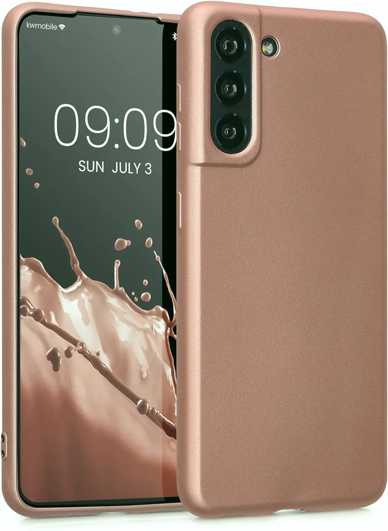 KWmobile Θήκη Σιλικόνης Samsung Galaxy S21 5G - Metallic Rose Χρυσό (54057.31)
