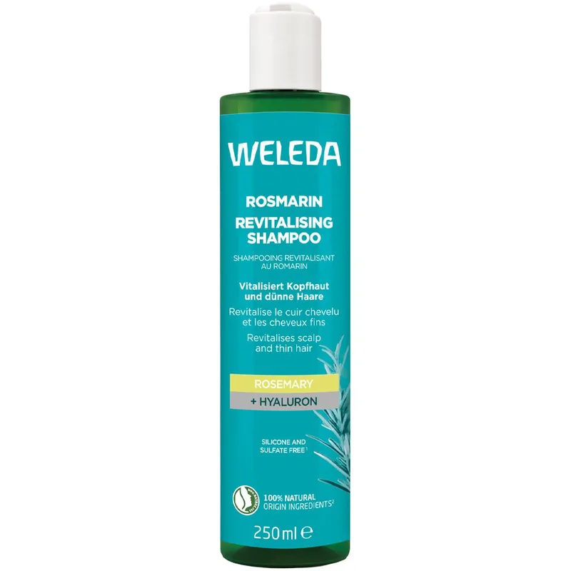 Weleda Rosmarin Revitalising Shampoo Αναζωογονητικό Σαμπουάν που Προσφέρει Όγκο με Δενδρολίβανο & Υαλουρονικό Οξύ 250ml