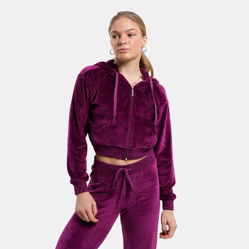 Target Hoodie Crop Jacket Velour Fuel Γυναικεία Ζακέτα (9000150050_30412)