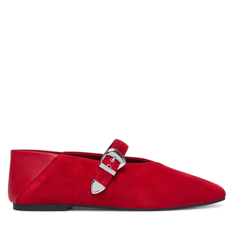 Μπαλαρίνες Tommy Jeans Tjw Ballerina Suede EN0EN03067 Κόκκινο
