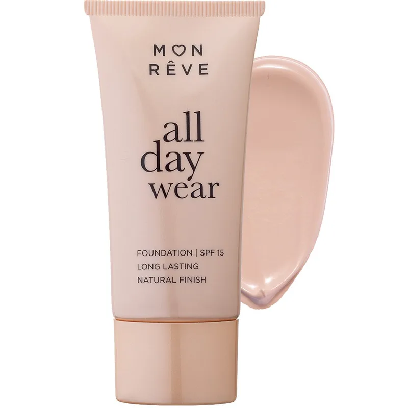 Mon Reve All Day Wear Matte Foundation Spf15 with Medium to High Coverage Foundation για Μέτρια προς Υψηλή Κάλυψη & Φυσικό Ματ Αποτέλεσμα 35ml - 101