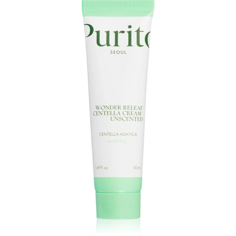 Purito Wonder Releaf Centella Cream Unscented αναγεννητική κρέμα για να καταπραύνει την επιδερμίδα πρόσωπου 50 ml