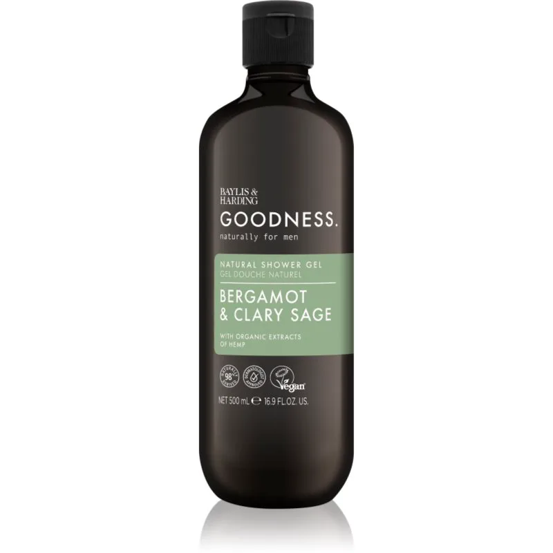 Baylis & Harding Goodness Bergamot & Clary Sage τζελ για ντους για άντρες 500 ml
