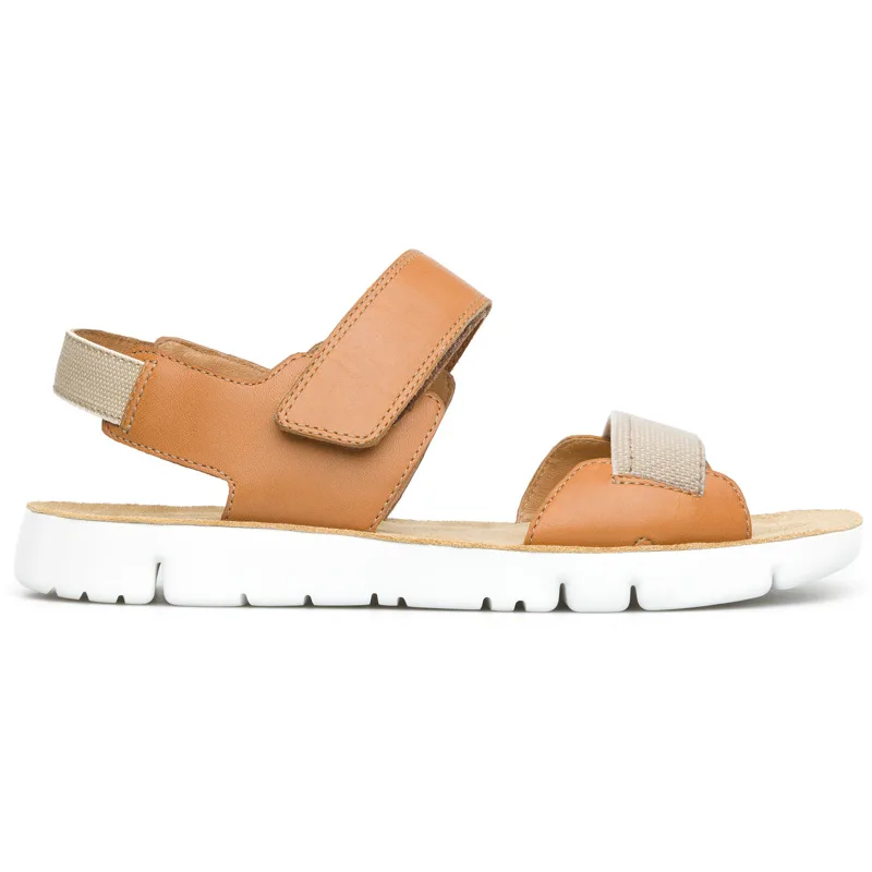 CAMPER Oruga - Πέδιλα Για Γυναικεία - Καφέ, Μέγεθος 40, Smooth leather
