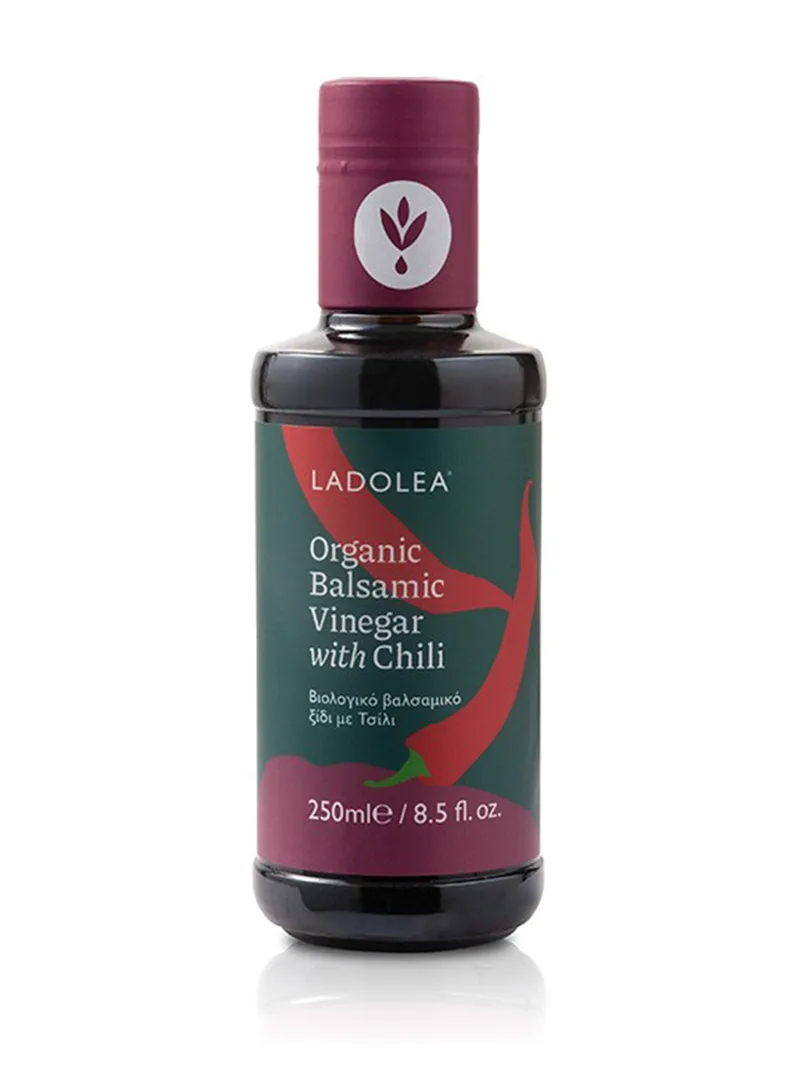 Βιολογικό ξίδι Κορινθίας με τσίλι "Ladolea" 250ml>