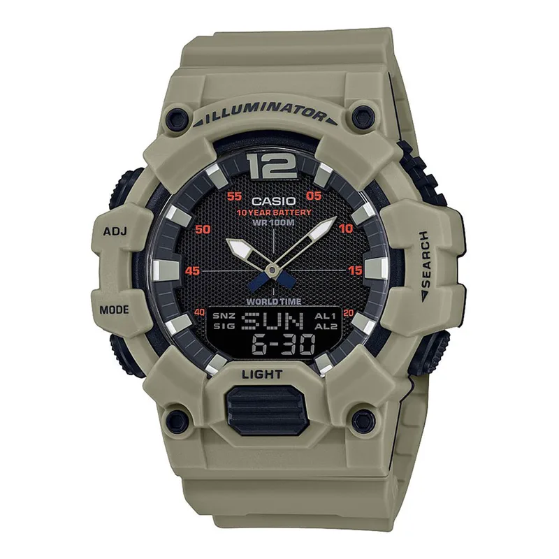 CASIO Collection Khaki Rubber Strap HDC-700-3A3VEF