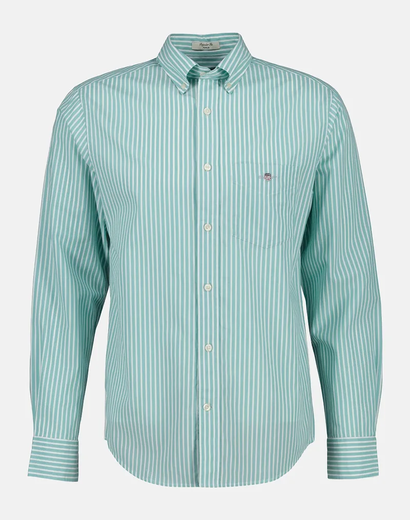 GANT ΠΟΥΚΑΜΙΣΟ ΜΜ REG POPLIN STRIPE SHIRT 3G3000130-323 Turquoise