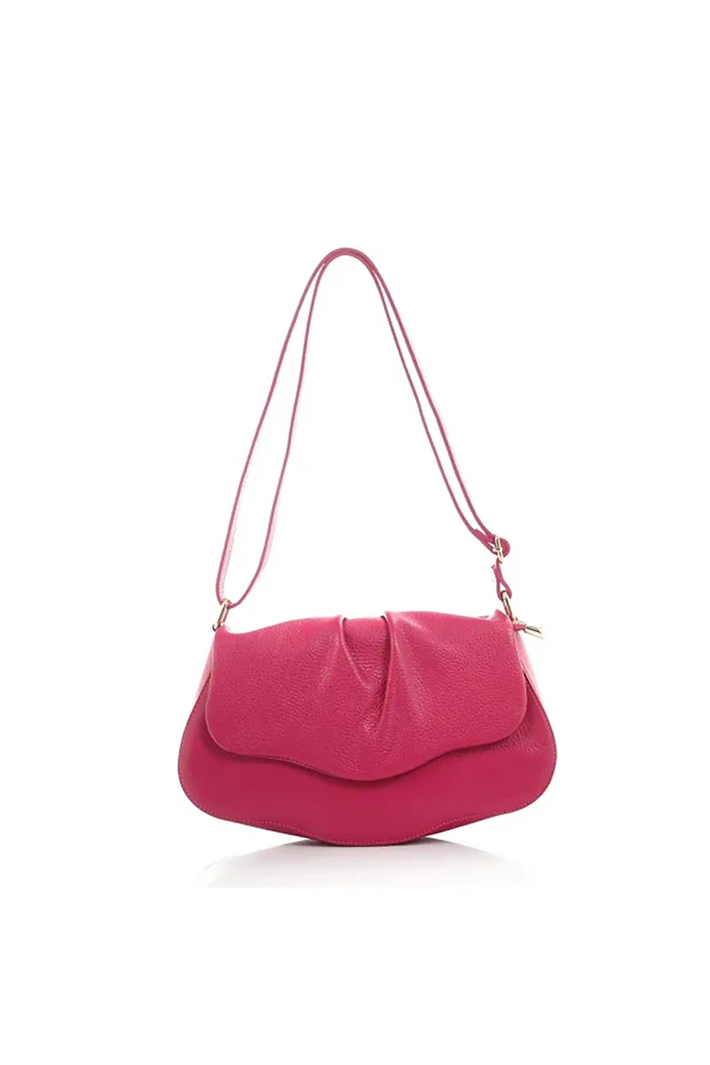 Folli Follie γυναικεία δερμάτινη τσάντα crossbody "Metropolitan Fab" - CB24L014GF Φούξια