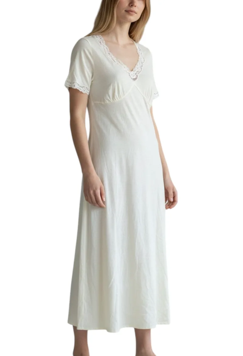 Νυχτικό Hanro Fiandre Nightdress 130cm 076483-0120 Γυναικείο