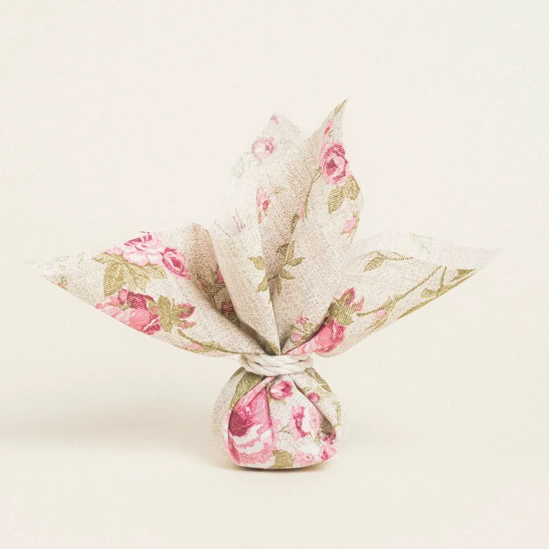 Beauty Home ΜΑΝΤΗΛΙ 27 x 27 cm ΦΛΟΡΑΛ VINTAGE ΜΠΕΖ ΦΟΝΤΟ
