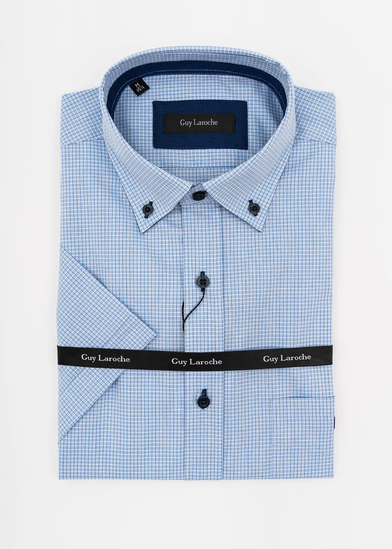 Guy Laroche Πουκάμισο της σειράς Check - GLDS18307 BDSS 1 Blue