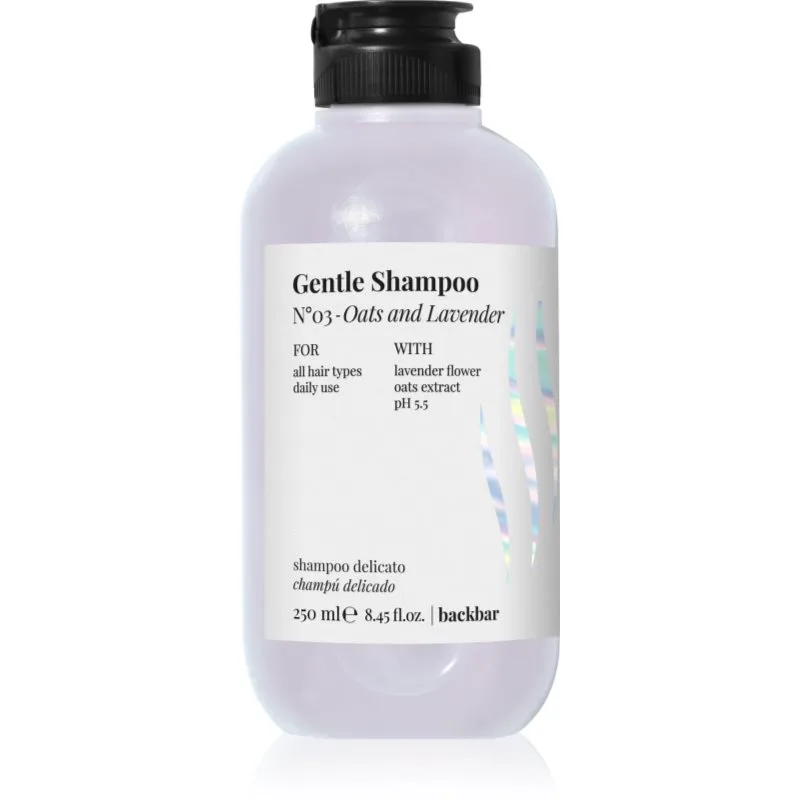 FarmaVita Backbar Gentle ενυδατικό σαμπουάν για απαλό καθαρισμό 250 ml