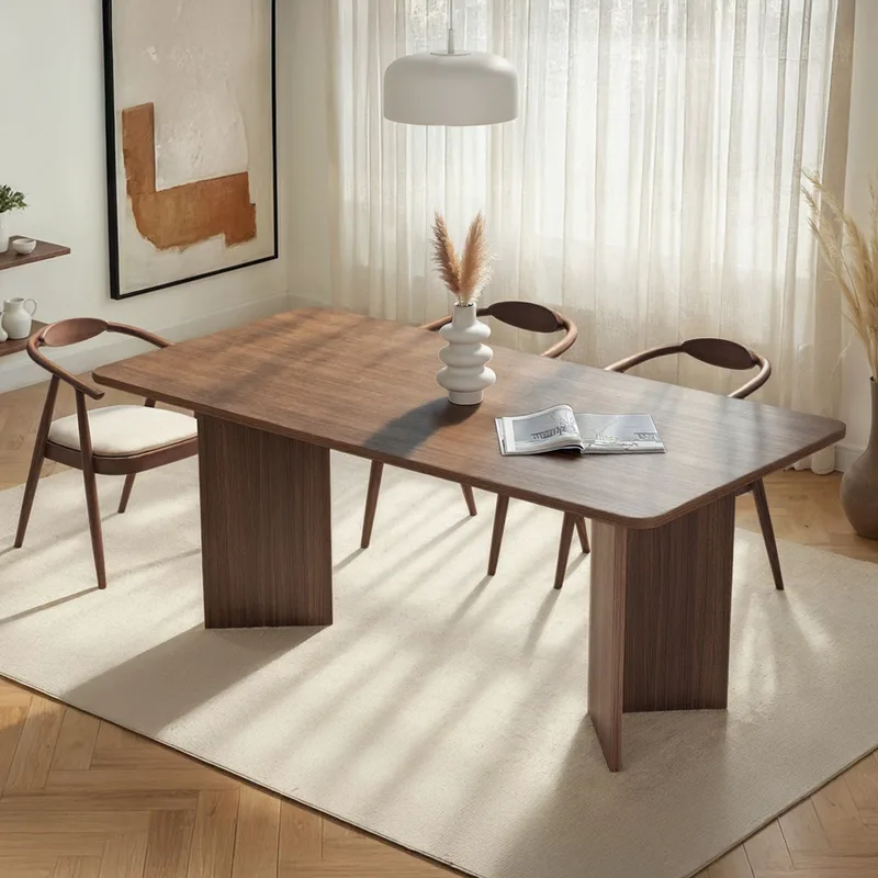 Τραπέζι Τραπεζαρίας Linza - Milano Walnut 353Nrd1131 (180x75x90 cm)