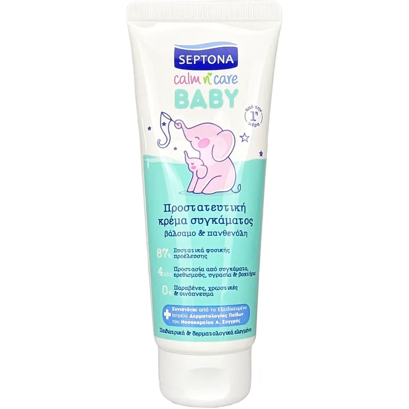 Septona Baby Calm & Care Προστατευτική Κρέμα Συγκάματος με Βάλσαμο & Πανθενόλη 100ml