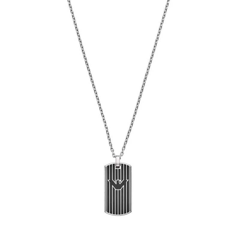 Emporio Armani Ανδρικό Κολιέ Ταυτότητα Από Ατσάλι EGS2724040