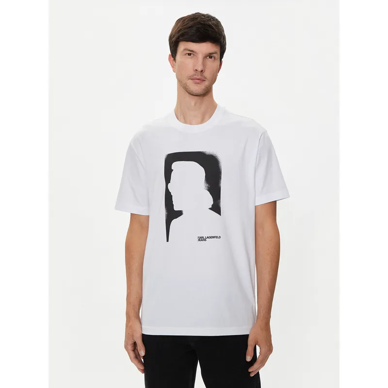 Karl Lagerfeld Jeans T-Shirt 245D1709 Λευκό Regular Fit