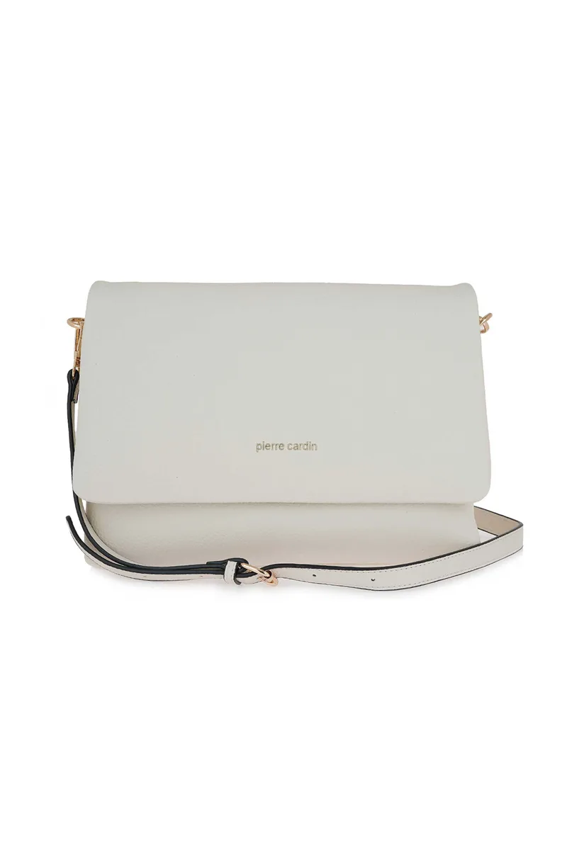 Pierre Cardin γυναικεία τσάντα crossbody με λογότυπο - W69607419411 Υπόλευκο