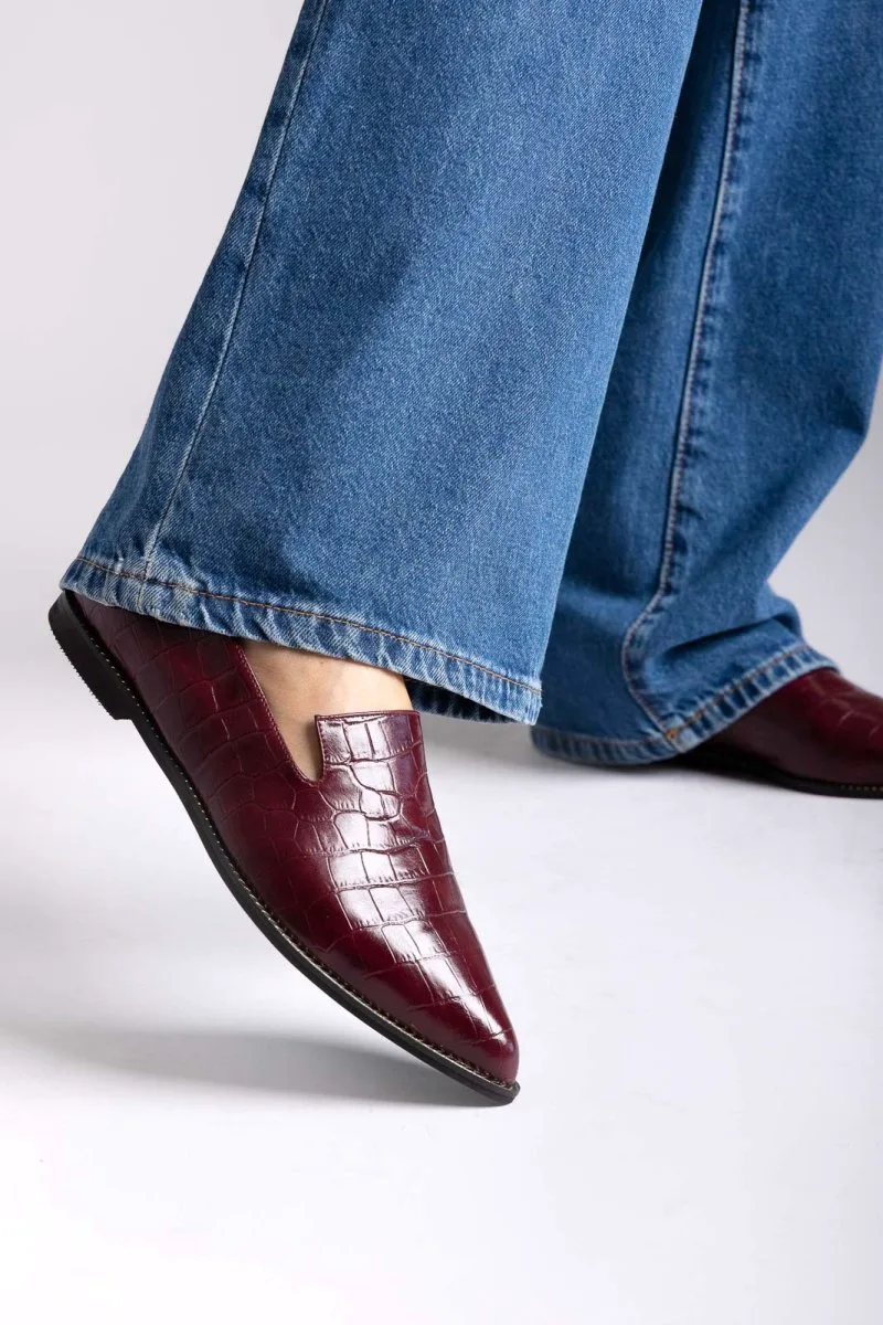 TFP Comfort Loafers - 20 (κροκό) - Burgundy Croc