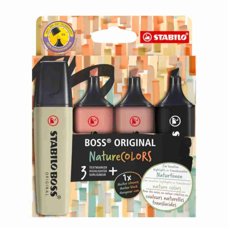 STABILO BOSS Μαρκαδόροι Υπογραμμίσεως σε Natural Tones 4 τεμ