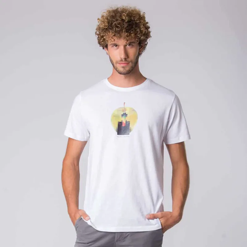 T-Shirt Λευκό Round Neck 100% Cotton (Modern Fit)