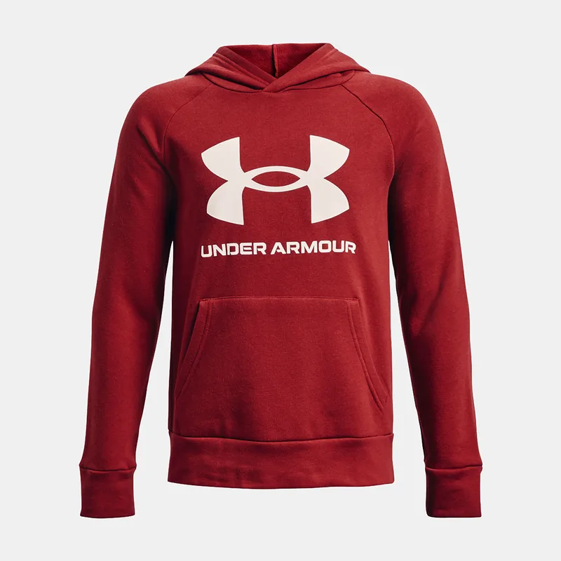 BOYS' UA RIVAL FLEECE BIG LOGO HOODIE ΚΟΚΚΙΝΟ