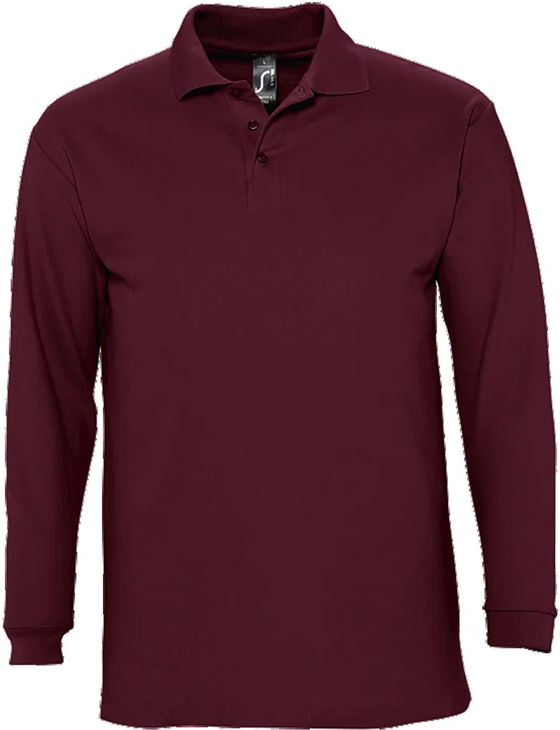 Ανδρικό πόλο πικέ Winter II SOLS 11353 Burgundy