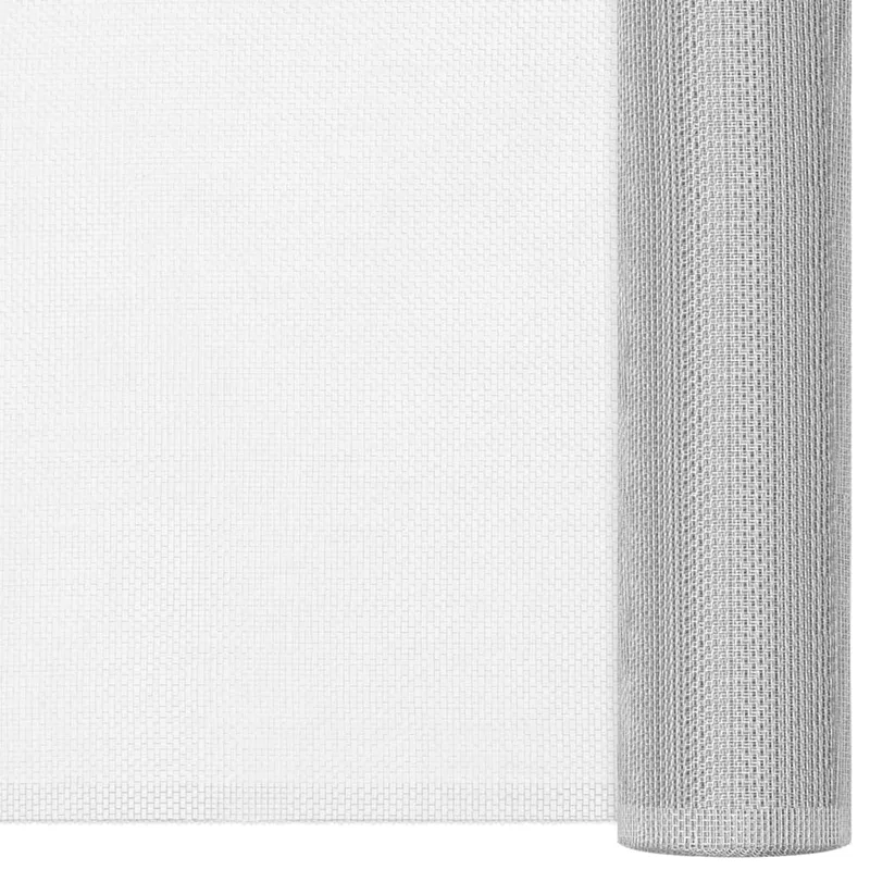 vidaXL Πλέγμα / Σήτα Ασημί 112 x 500 εκ. Αλουμινίου