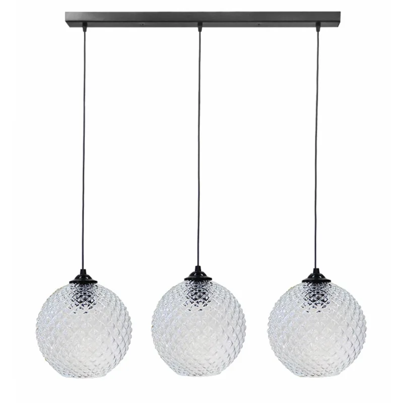 Φωτιστικό Οροφής Τρίφωτο Heronia Ball 02-0371 Transparante