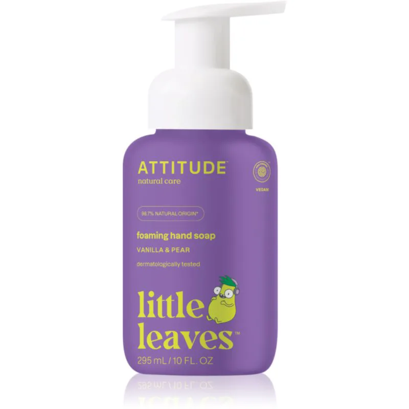 Attitude Little Leaves Vanilla & Pear υγρό σαπούνι για τα χέρια για παιδιά 295 ml
