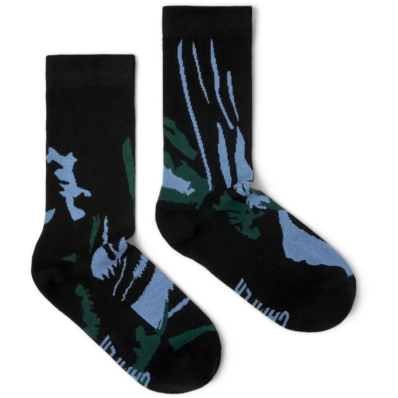 CAMPER Socks - Unisex Κάλτσες - Μαύρο,Μπλε,Πράσινο, Μέγεθος L, Cotton fabric