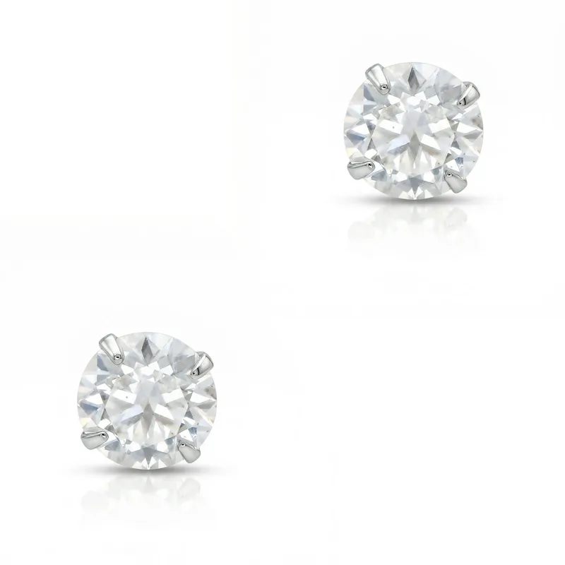 Σκουλαρίκια με Moissanite Diamonds από Ασήμι SK4054