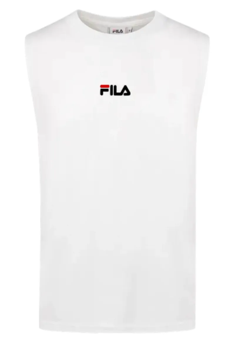 Μπλούζα Αμάνικη Fila Small Logo APCDMS25001-WHITE Ανδρικό