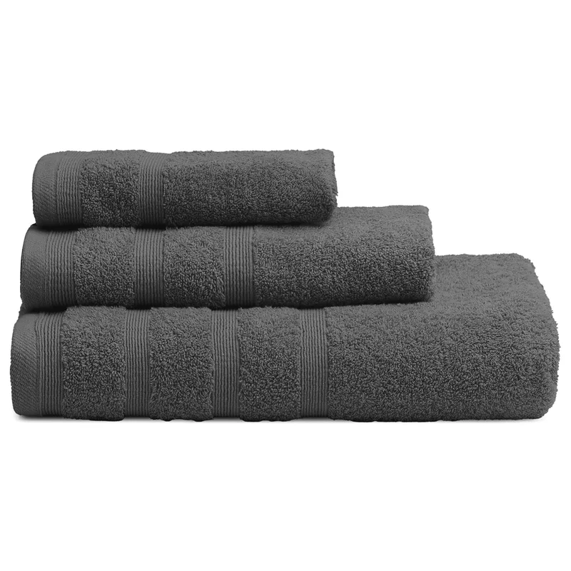 Πετσέτες Μπάνιου Σετ 3 τμχ ADAM HOME (600gsm) Dark Grey 70