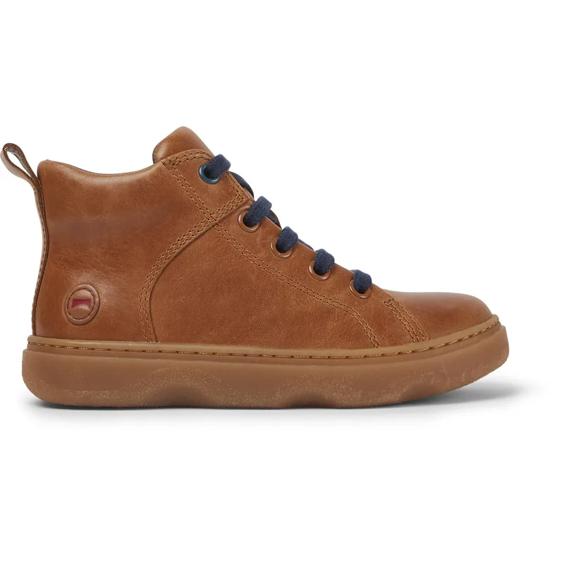CAMPER Kiddo - Μπότες Για Παιδιά - Καφέ, Μέγεθος 30, Smooth leather