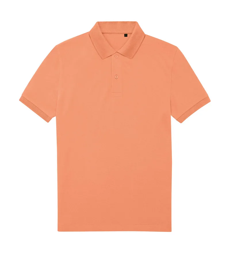 Ανδρική Μπλούζα Polo PU428 B & C White Melon Πορτοκαλί