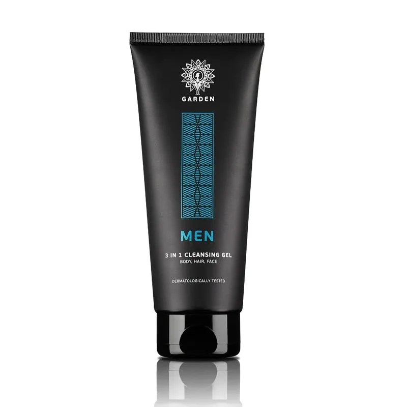 Garden Men 3 in 1 Cleansing Gel for Body, Hair & Face Τζελ Καθαρισμού Καθημερινής Χρήσης για Πρόσωπο, Σώμα & Μαλλιά 200ml