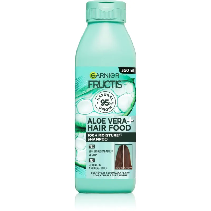Garnier Fructis Aloe Vera Hair Food ενυδατικό σαμπουάν για κανονικά έως ξηρά μαλλιά 350 ml